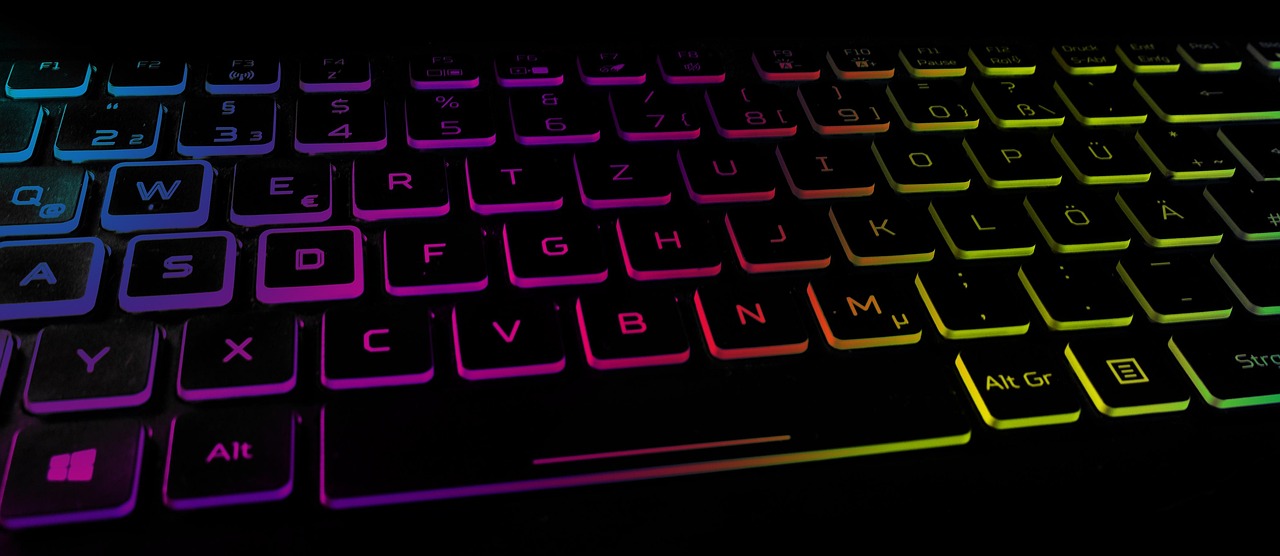 colorful keyboard Keyboard in many different colors