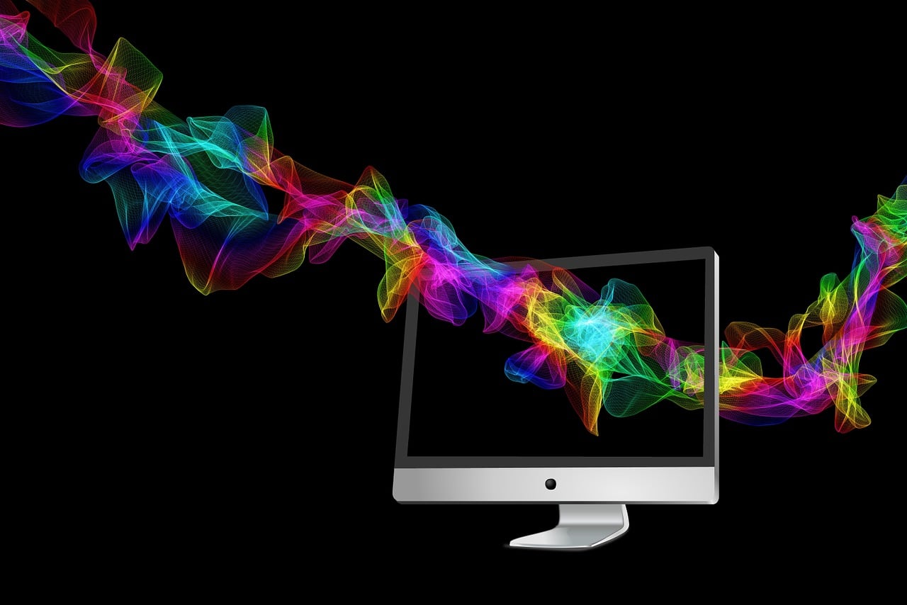colorful waves going through a computer screen website isn't showing up on Google